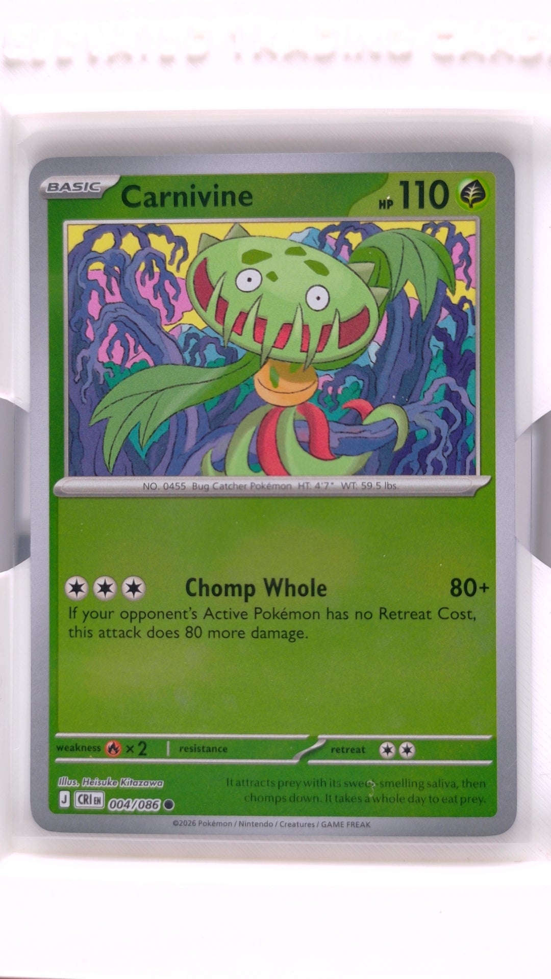 #4 Carnivine Reverse Holo Common - front