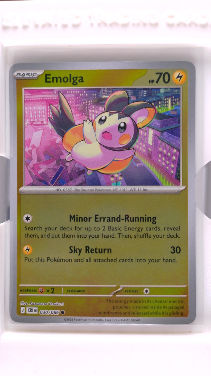 Pokémon: Mega Evolution — Chaos Rising Emolga #030/086 Common Reverse Holo — Front