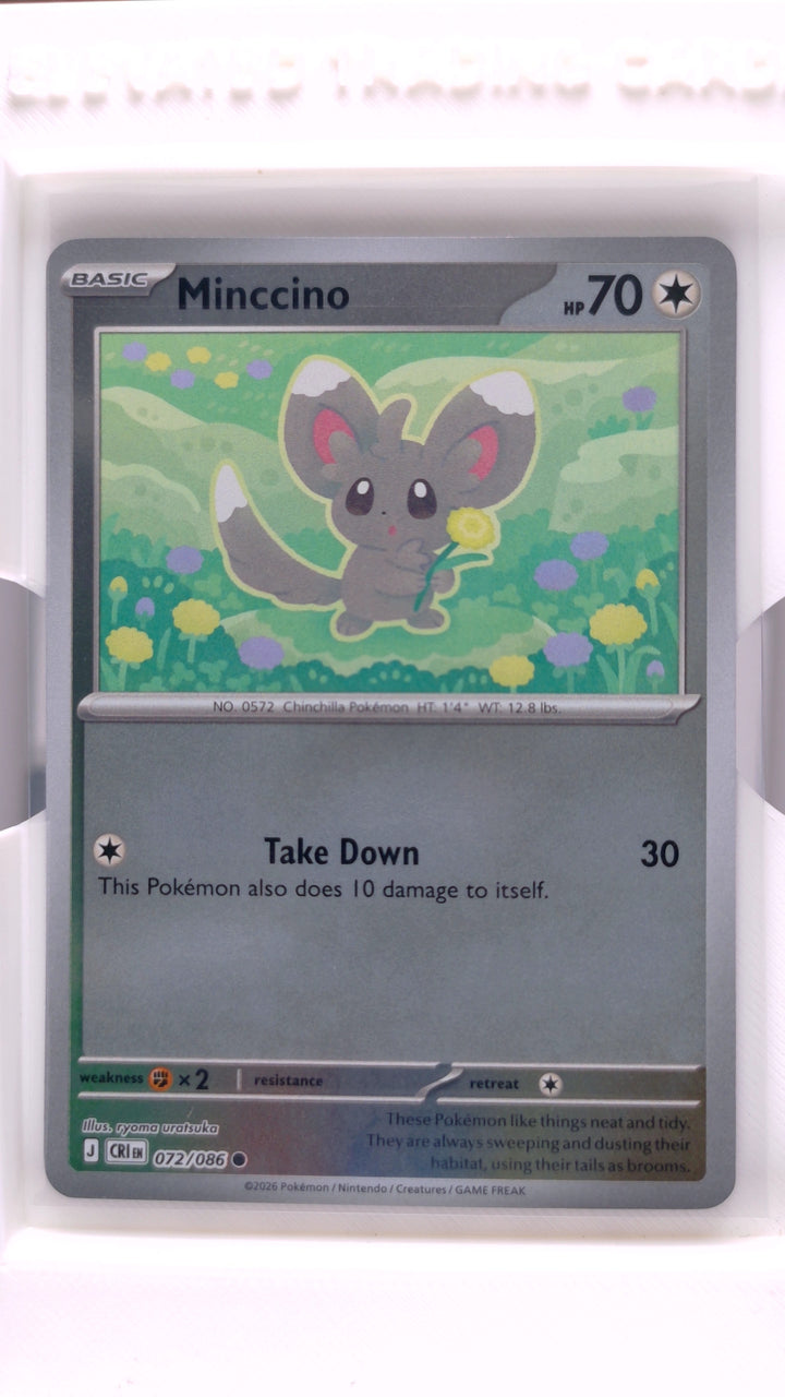 Pokémon: Mega Evolution — Chaos Rising Minccino #072/086 Common Reverse Holo — Front
