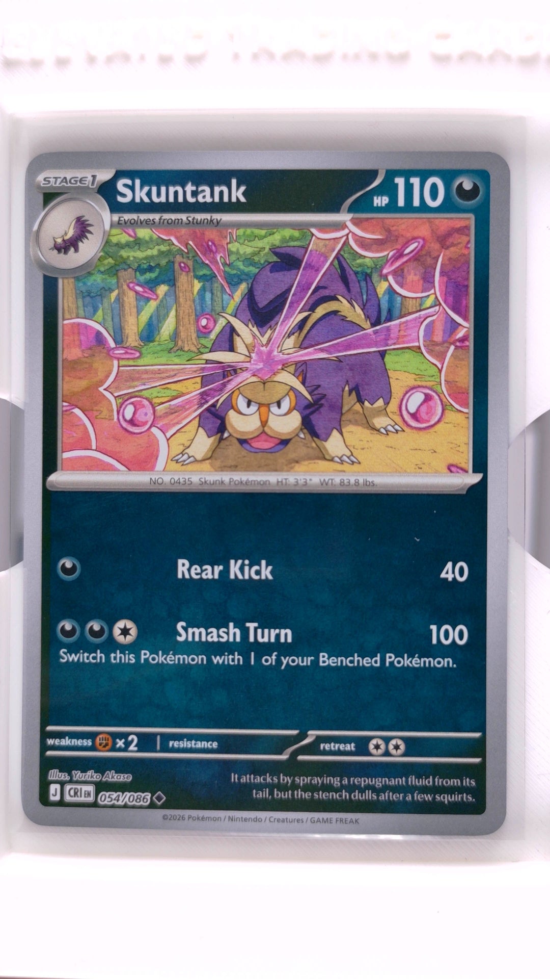 #54 Skuntank Reverse Holo Uncommon - front