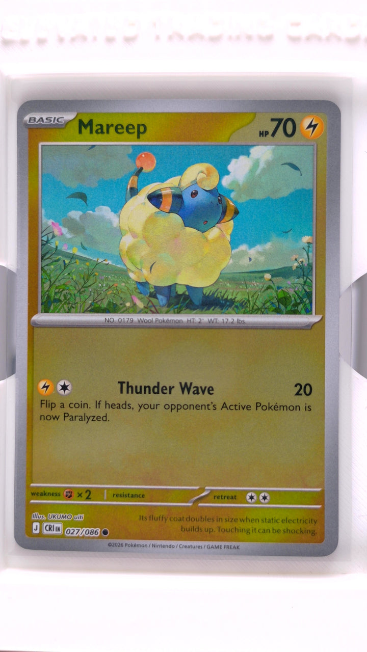 Pokémon: Mega Evolution — Chaos Rising Mareep #027/086 Common Reverse Holo — Front