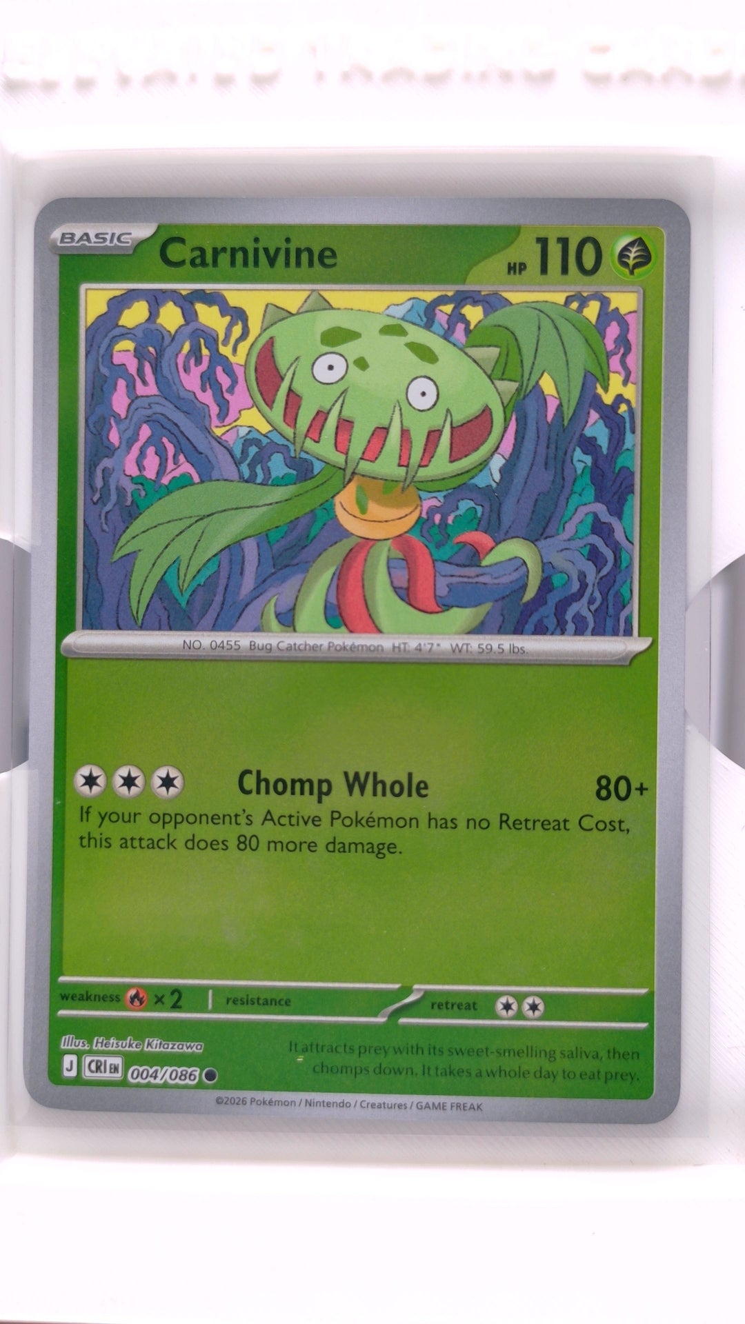#4 Carnivine Reverse Holo Common - front