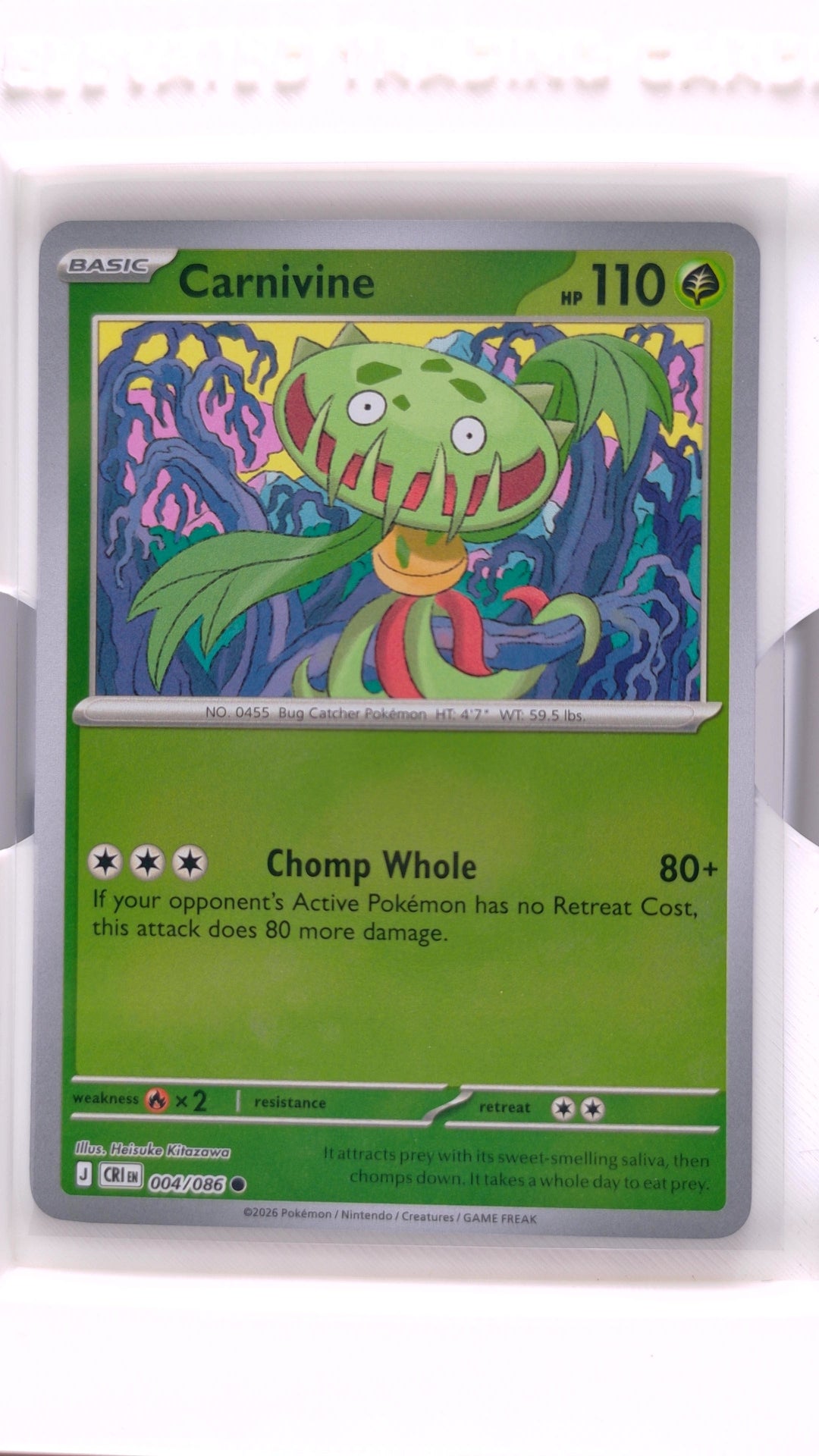 #4 Carnivine Reverse Holo Common - front