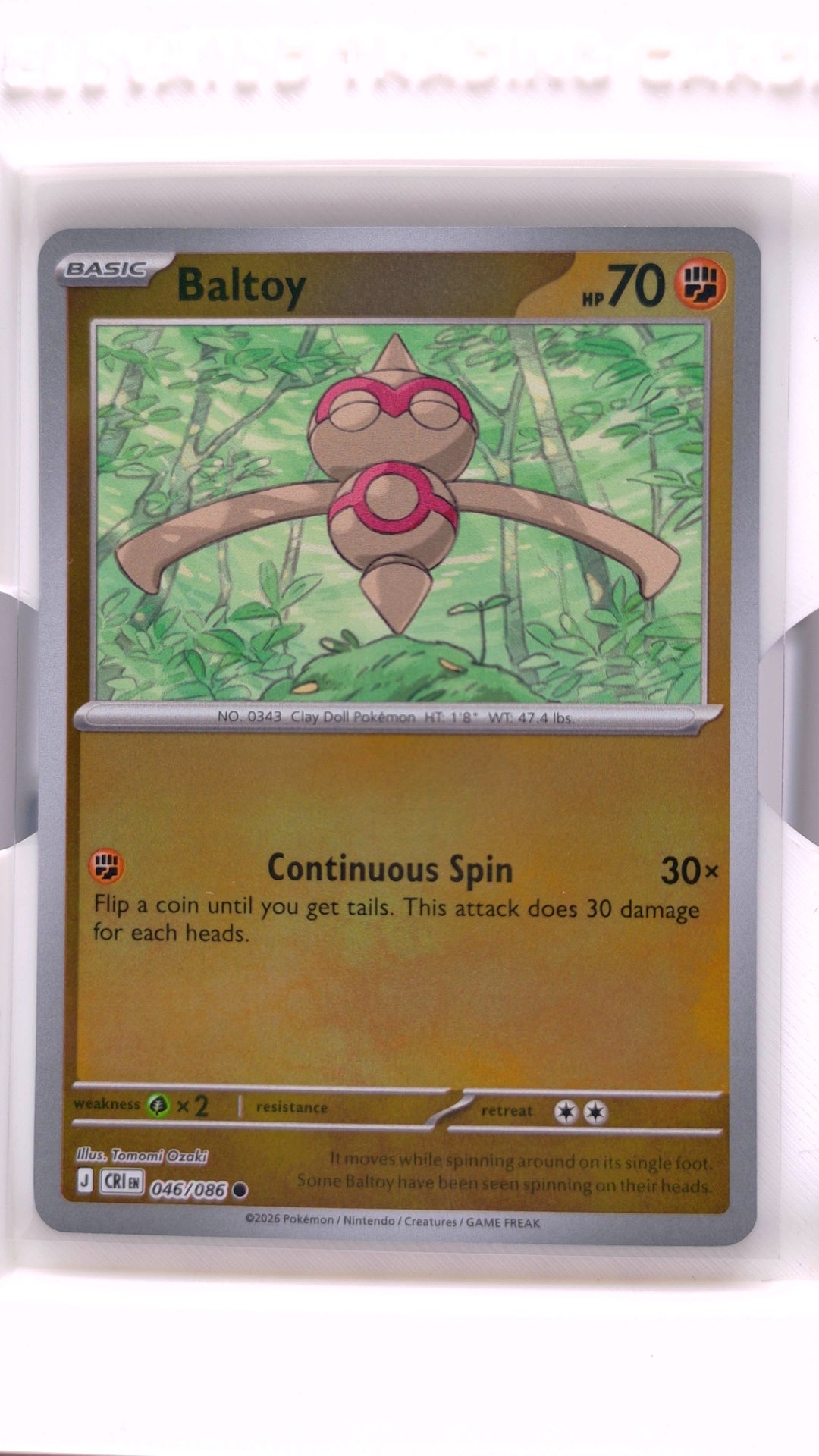 #46 Baltoy Reverse Holo Common - front