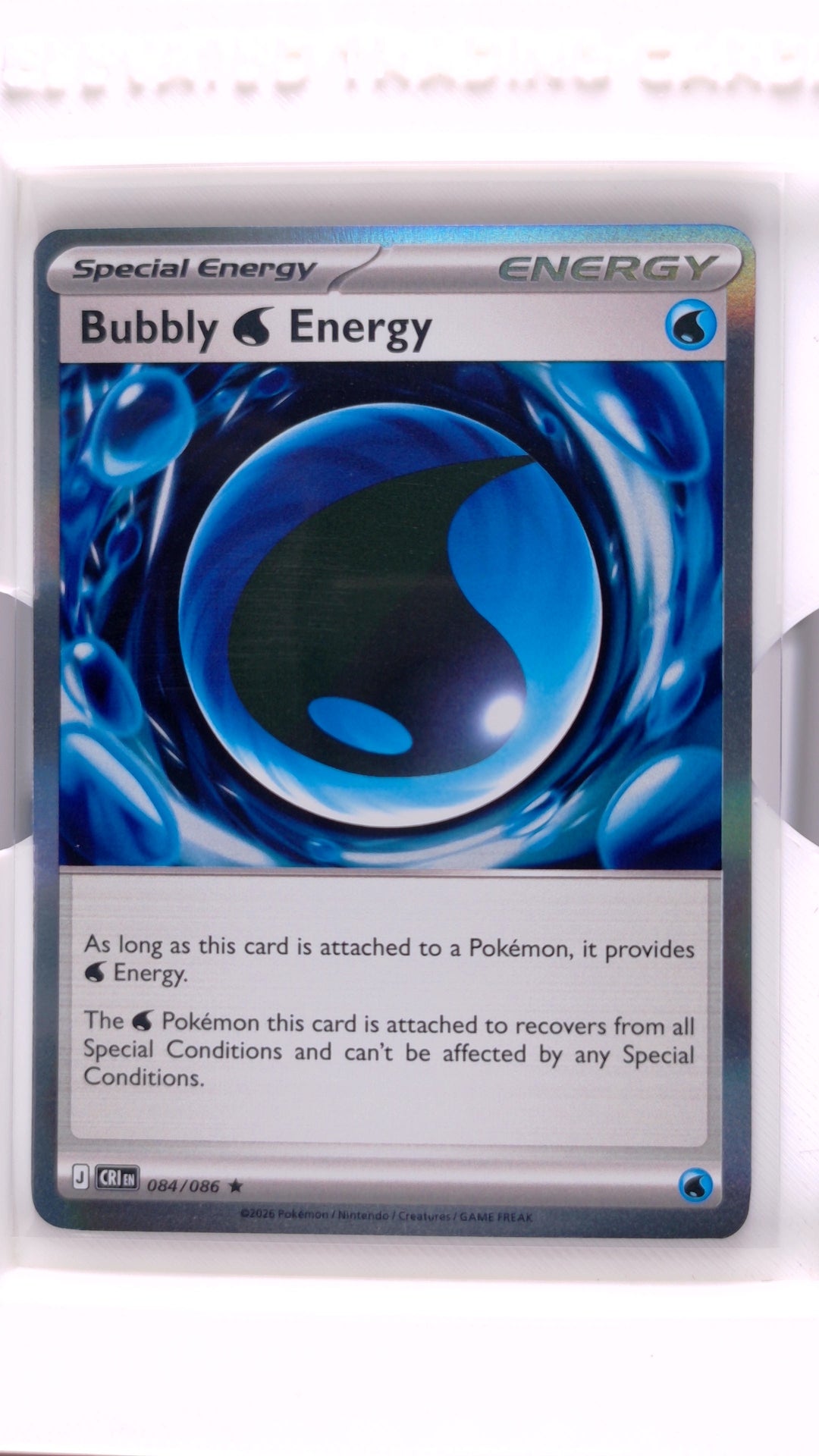 #84 Bubbly Water Energy Holo Rare - front