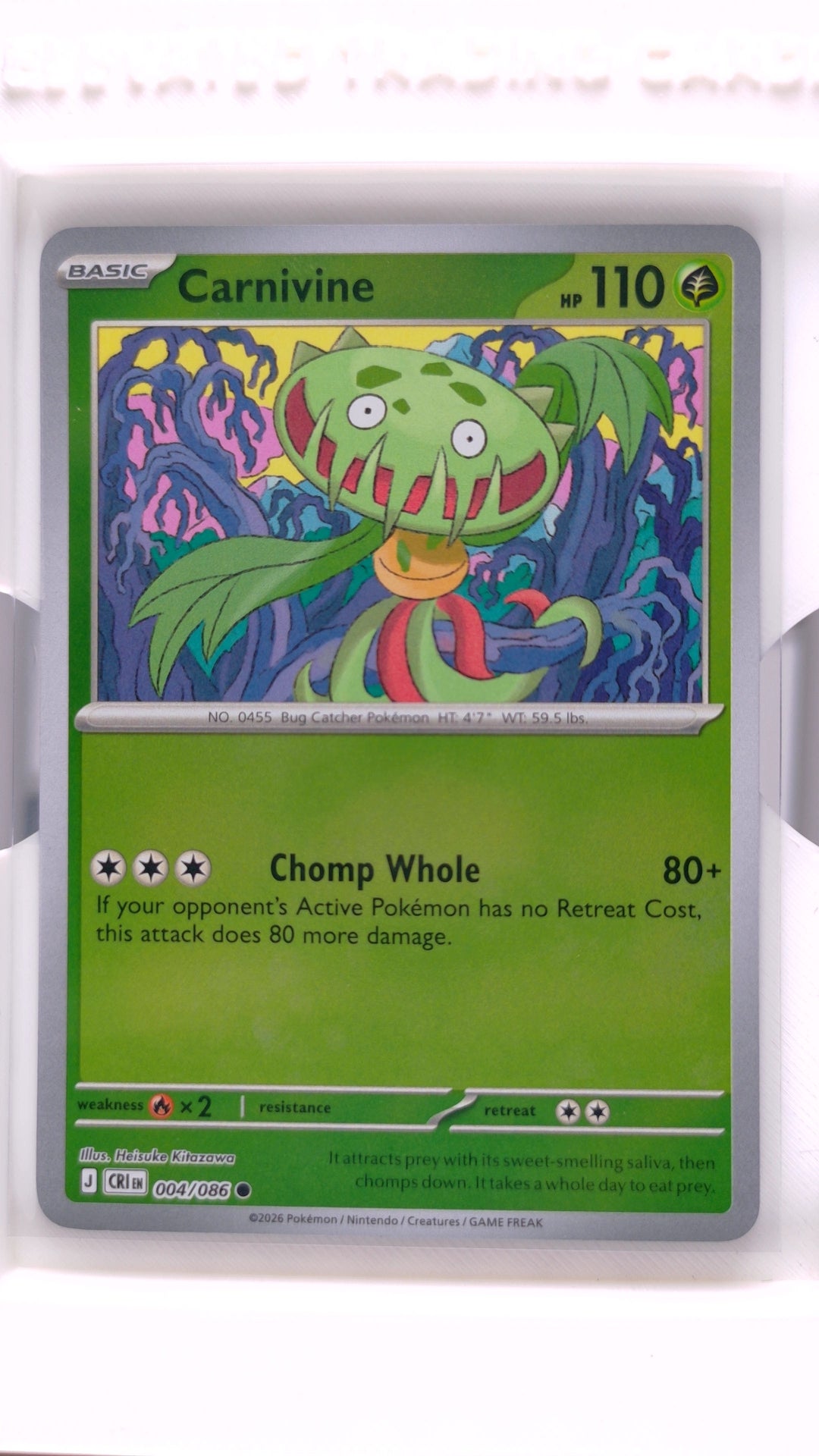 #4 Carnivine Reverse Holo Common - front