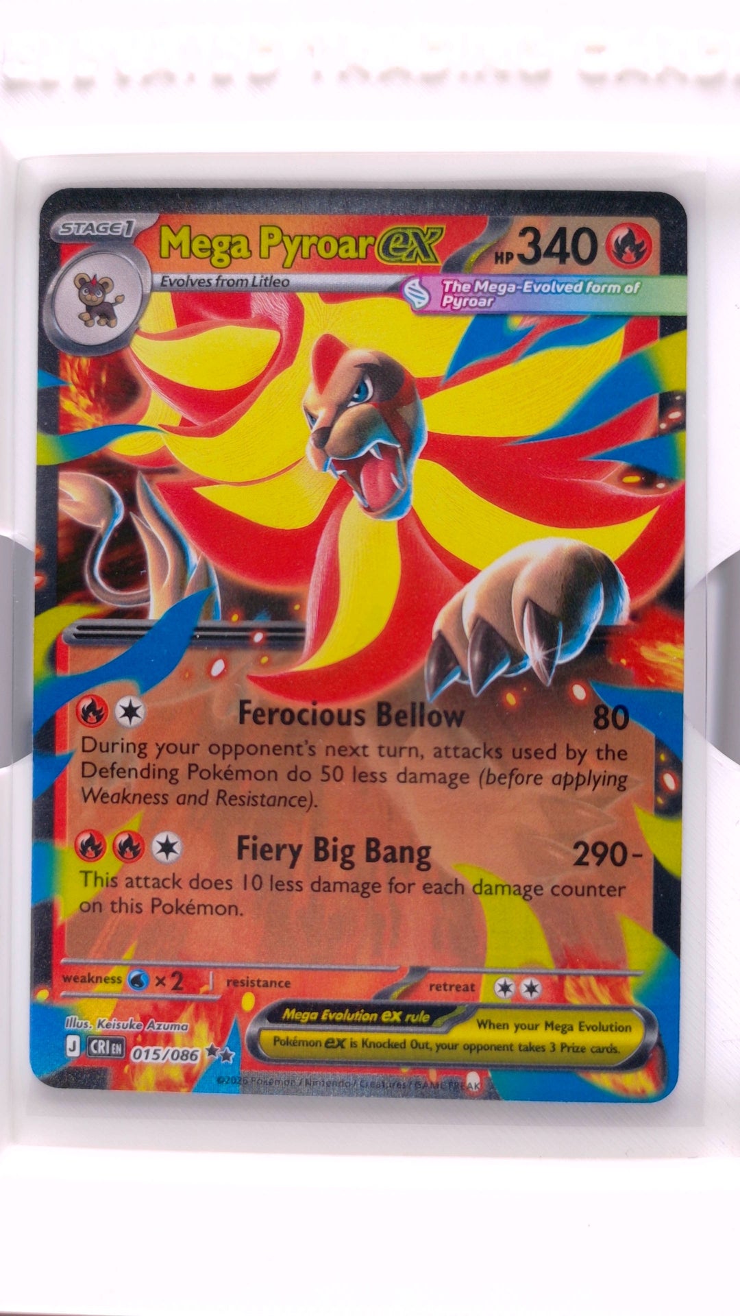 #15 Mega Pyroar ex Double Rare - front