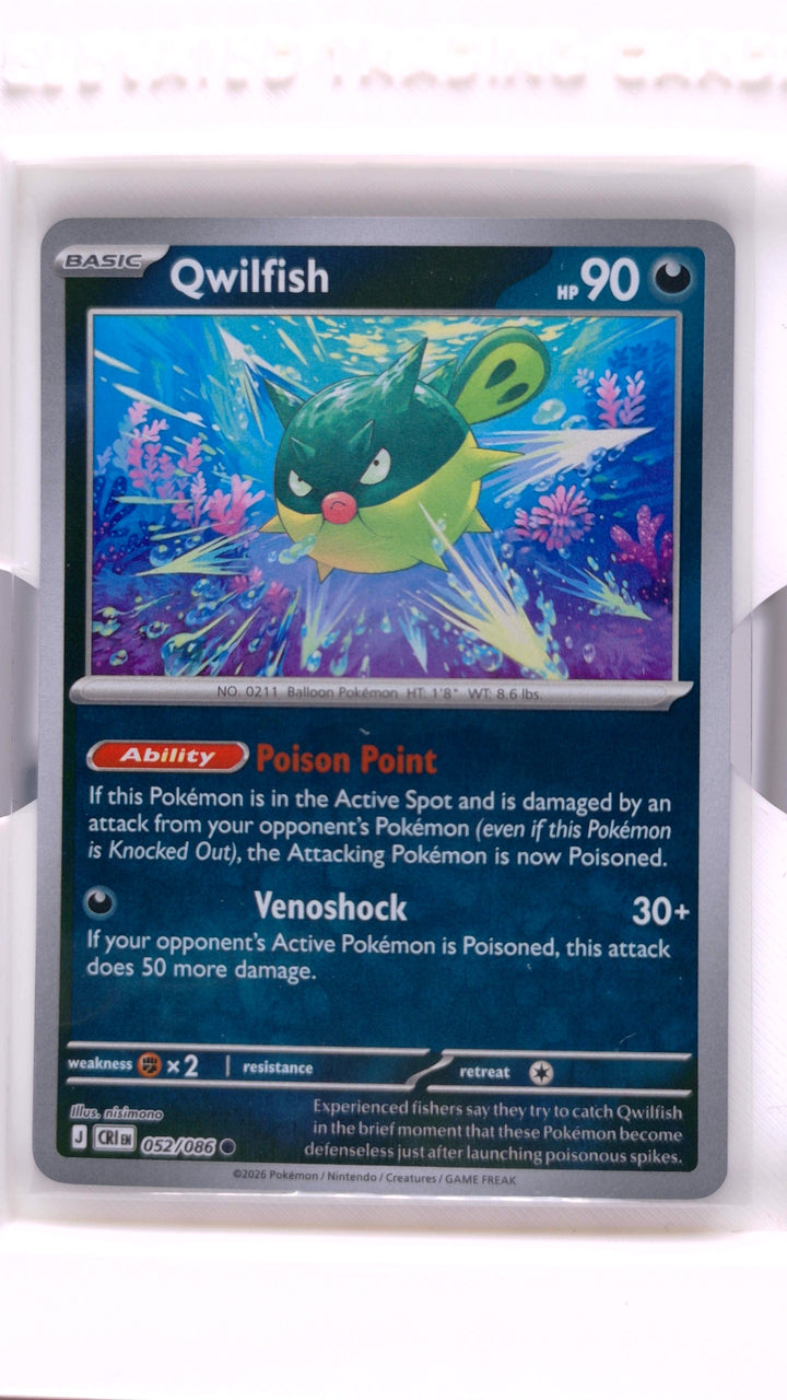 Pokémon: Mega Evolution — Chaos Rising Qwilfish #052/086 Common Reverse Holo — Front