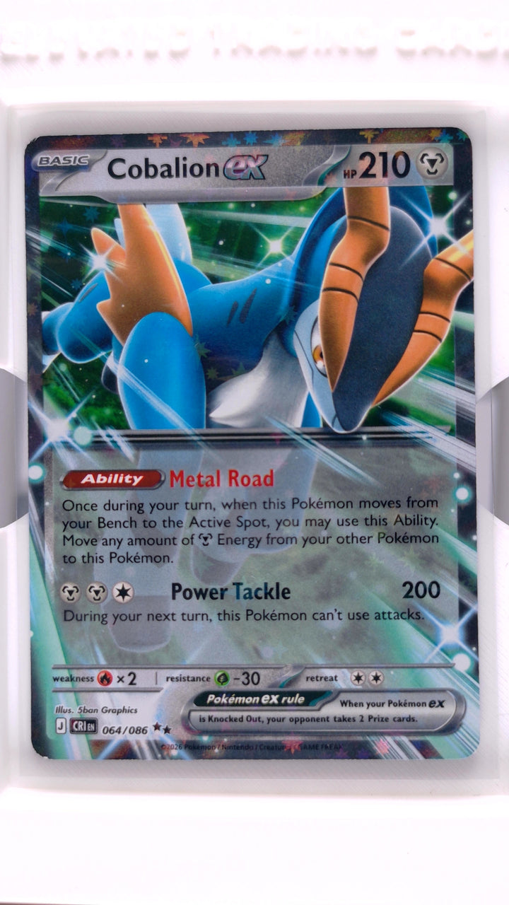Pokémon: Mega Evolution — Chaos Rising Cobalion ex #064/086 Double Rare — Front