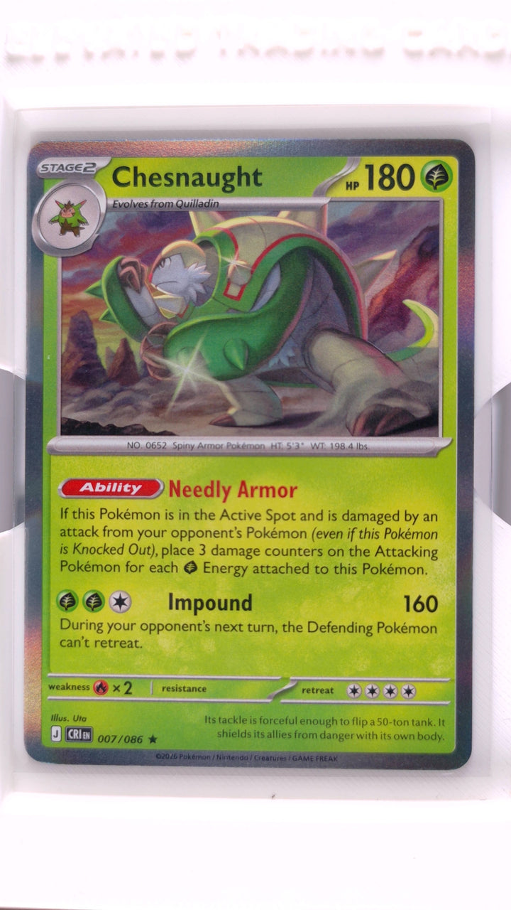 Pokémon: Mega Evolution — Chaos Rising Chesnaught #007/086 Rare Holo — Front
