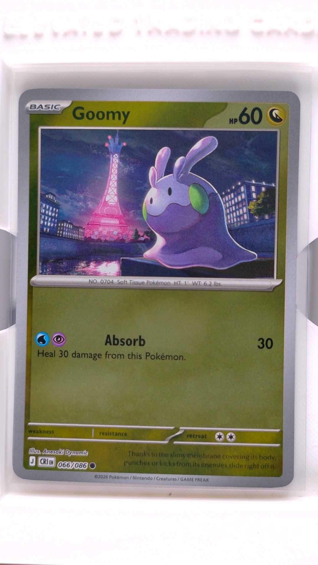 #66 Goomy Reverse Holo Common - front