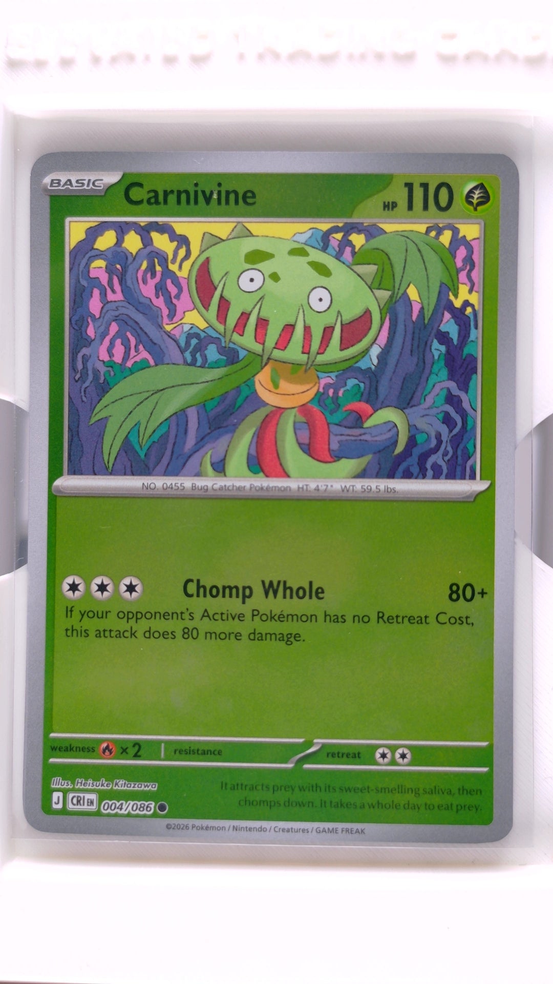 #4 Carnivine Reverse Holo Common - front