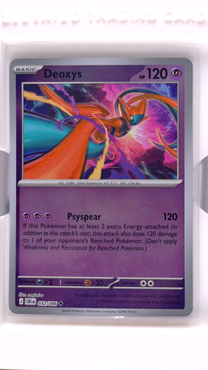 Pokémon: Mega Evolution — Chaos Rising Deoxys #032/086 Uncommon Reverse Holo — Front