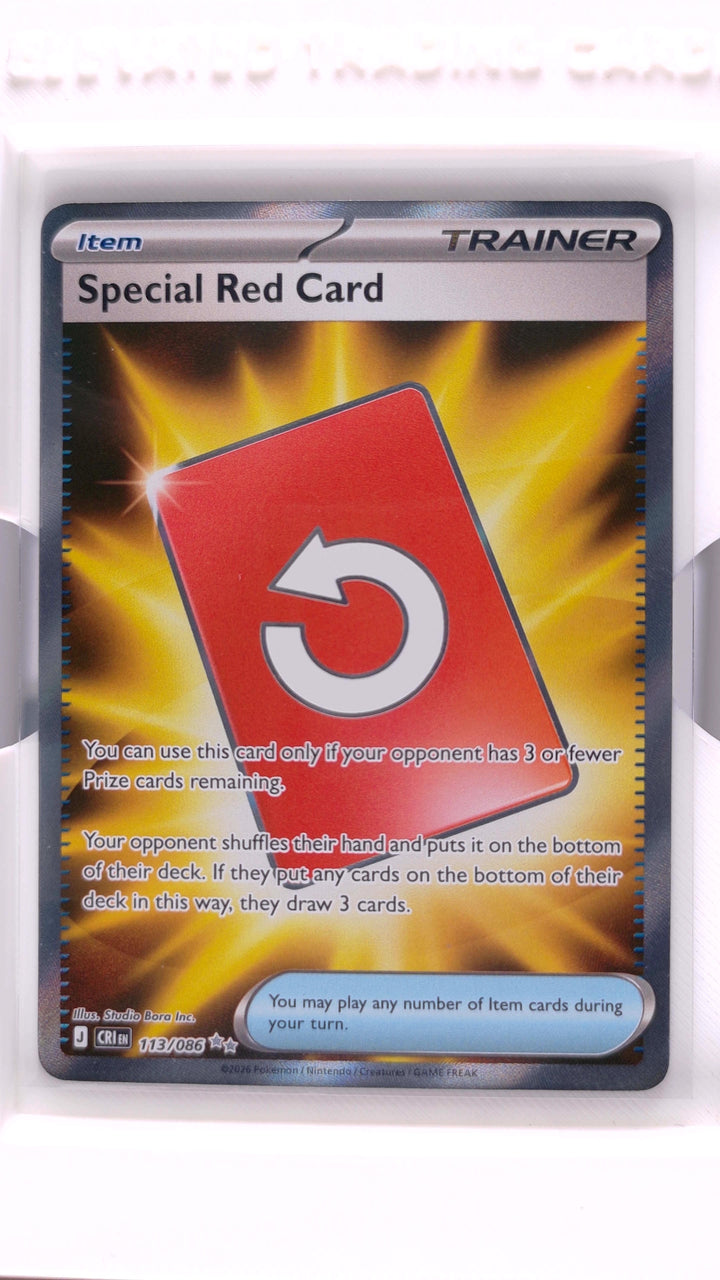 Pokémon: Mega Evolution — Chaos Rising Special Red Card #113/086 Ultra Rare — Front
