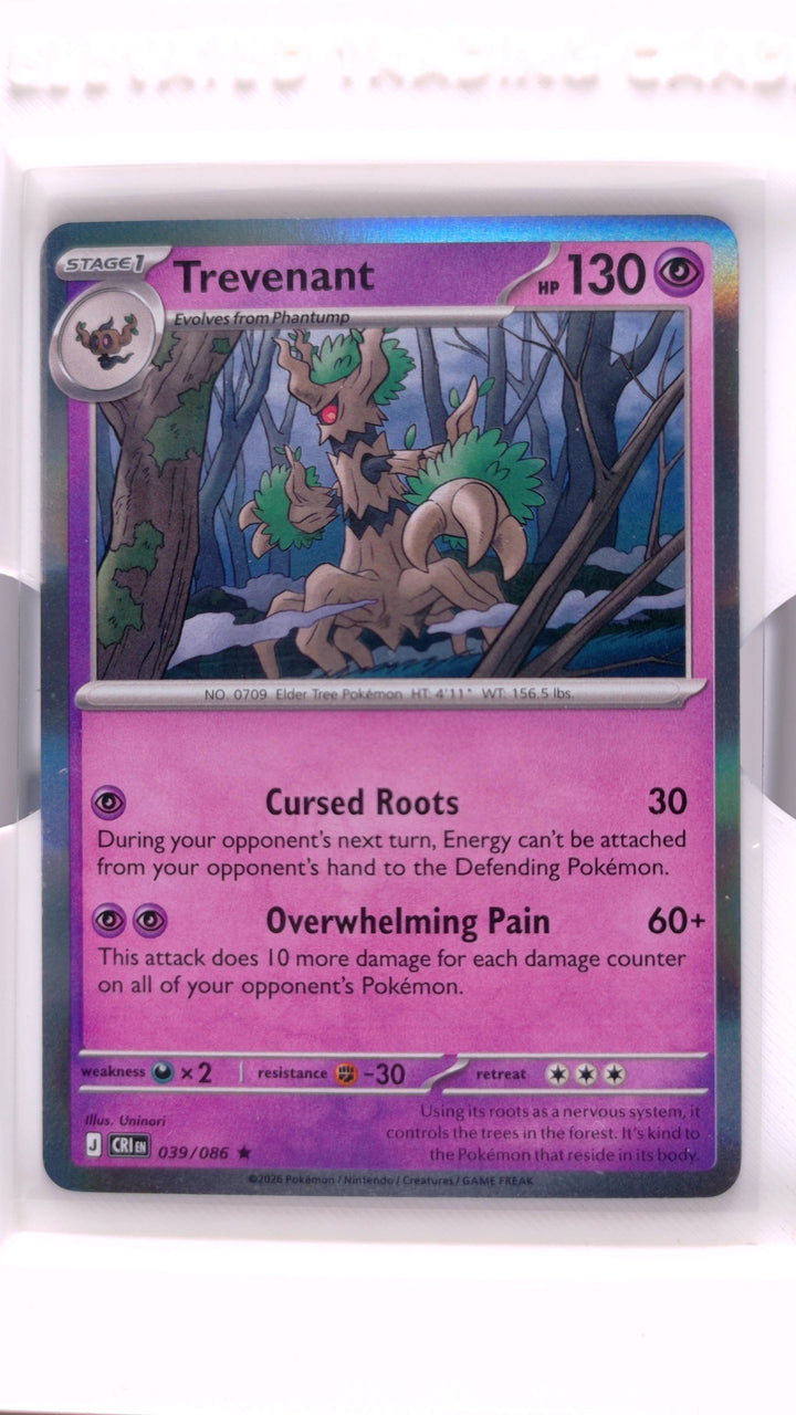 Pokémon: Mega Evolution — Chaos Rising Trevenant #039/086 Rare Holo — Front