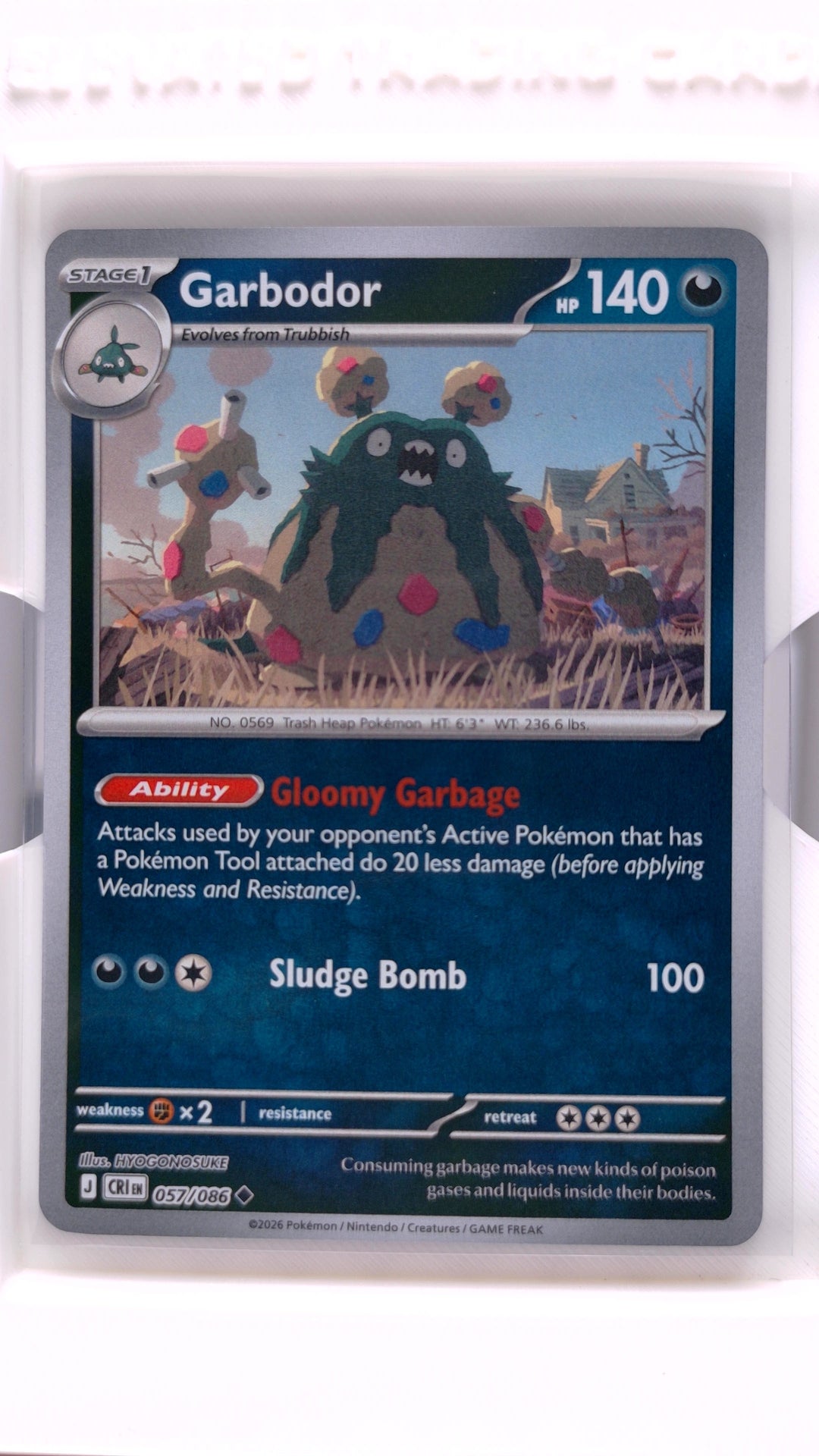 #57 Garbodor Reverse Holo Uncommon - front
