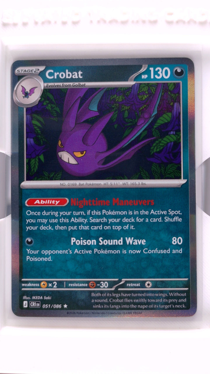 Pokémon: Mega Evolution — Chaos Rising Crobat #051/086 Rare Holo — Front