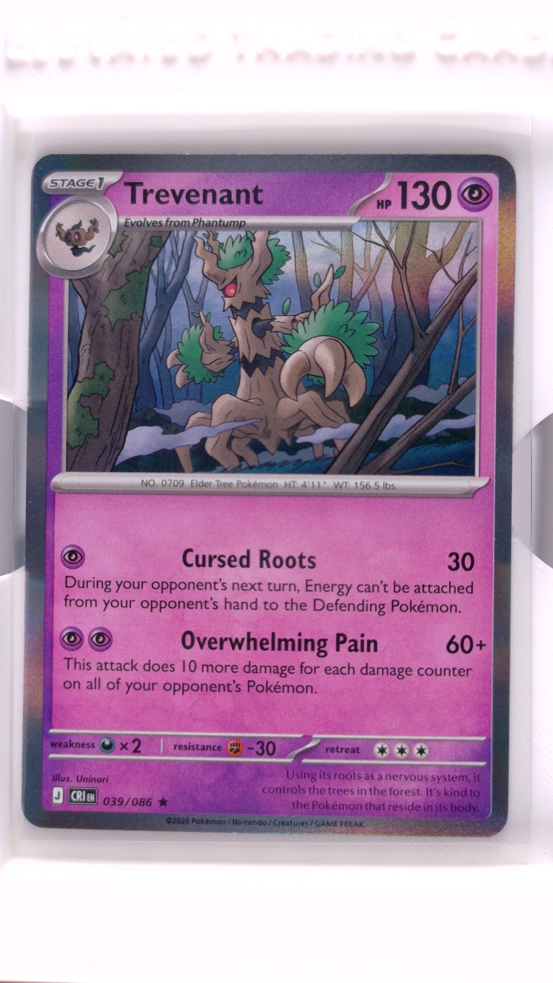 #39 Trevenant Holo Rare - front