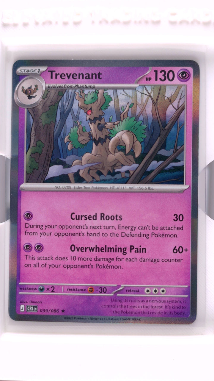 Pokémon: Mega Evolution — Chaos Rising Trevenant #039/086 Rare Holo — Front