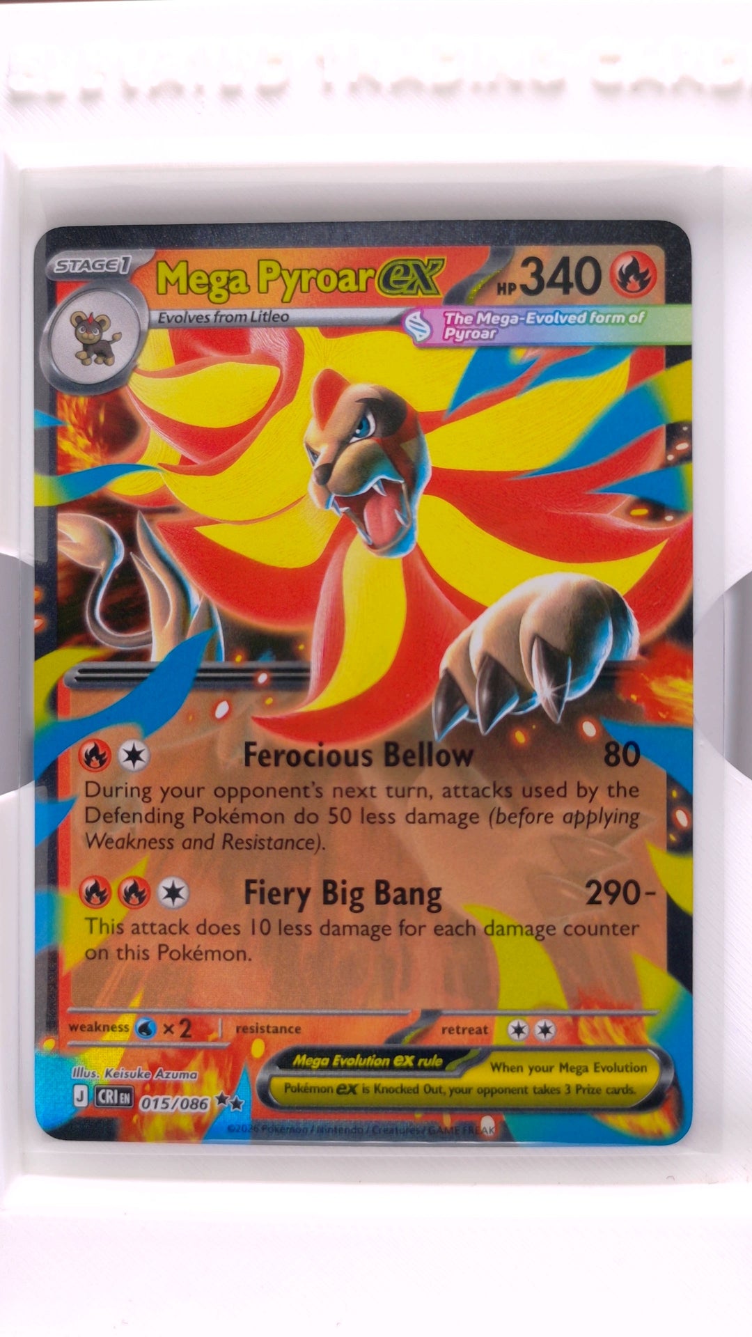 #15 Mega Pyroar ex Double Rare - front