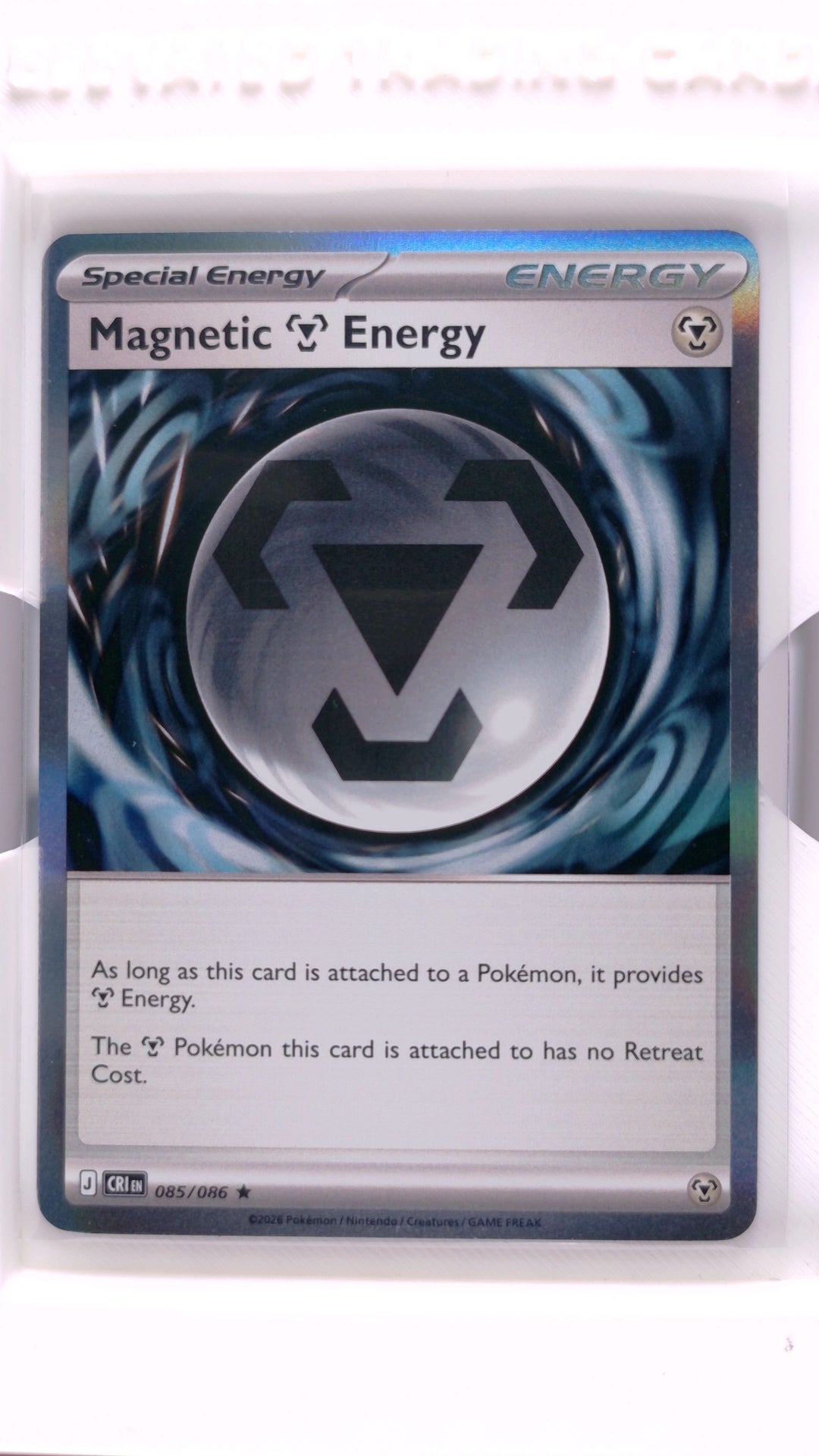 #85 Magnetic Metal Energy Holo Rare - front