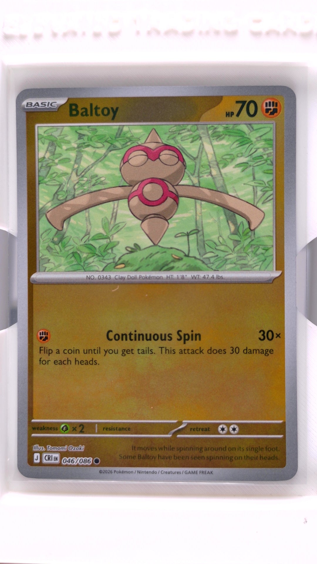 #46 Baltoy Reverse Holo Common - front