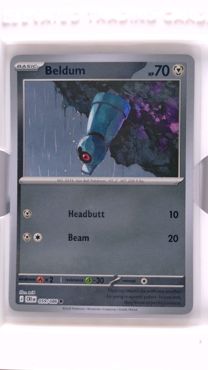 Pokémon: Mega Evolution — Chaos Rising Beldum #059/086 Common Reverse Holo — Front