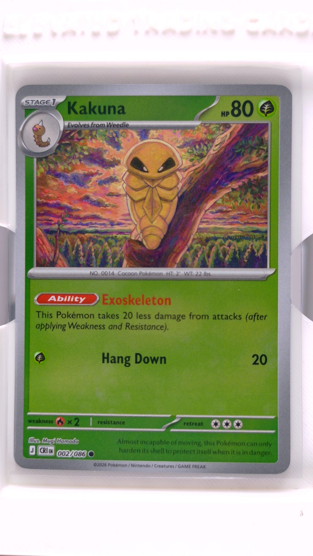 #2 Kakuna Reverse Holo Common - front