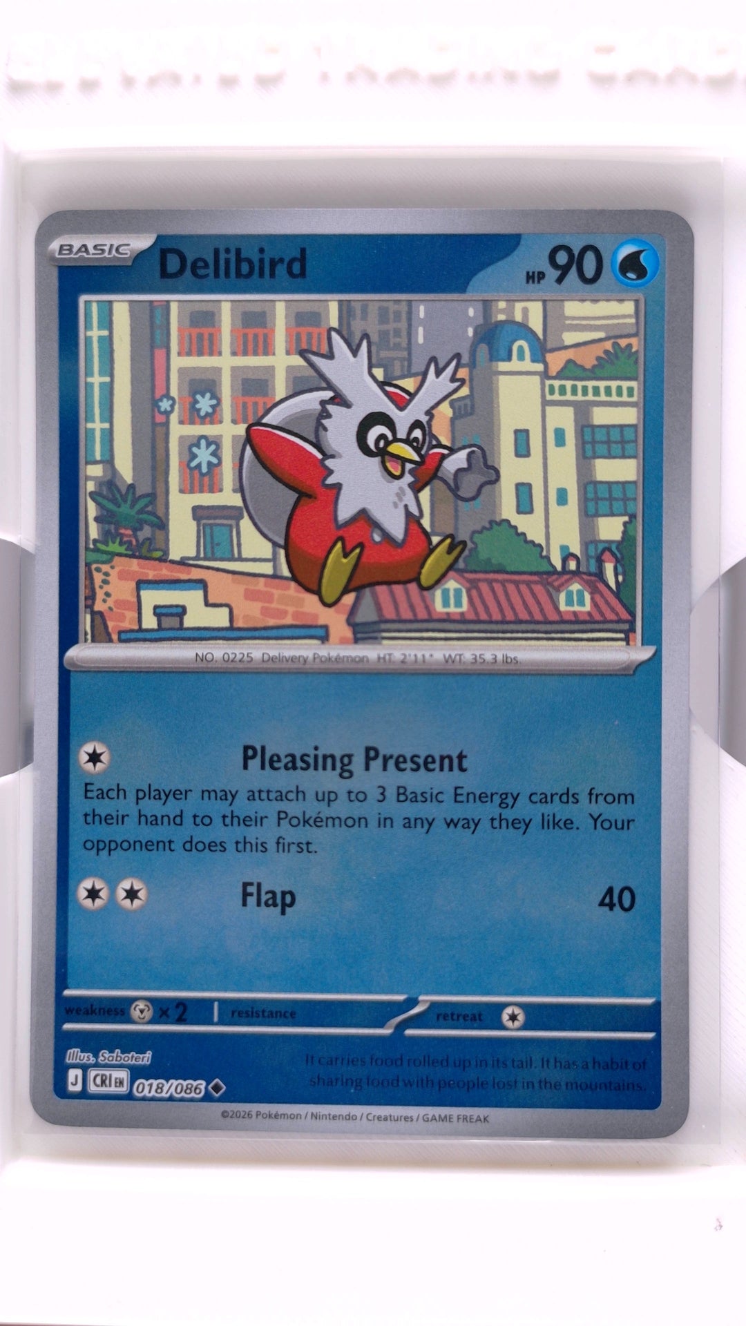 #18 Delibird Reverse Holo Uncommon - front