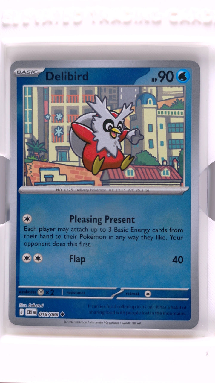 Pokémon: Mega Evolution — Chaos Rising Delibird #018/086 Uncommon Reverse Holo — Front