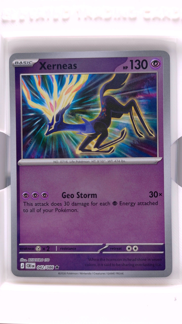 Pokémon: Mega Evolution — Chaos Rising Xerneas #042/086 Rare Reverse Holo — Front