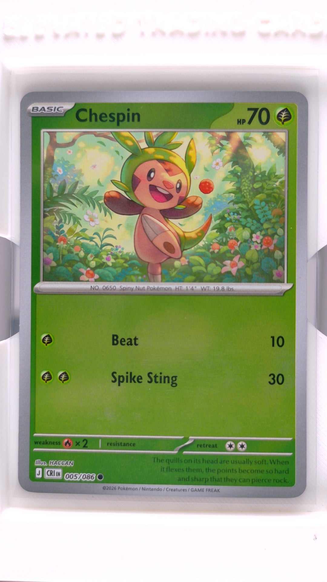 #5 Chespin Reverse Holo Common - front