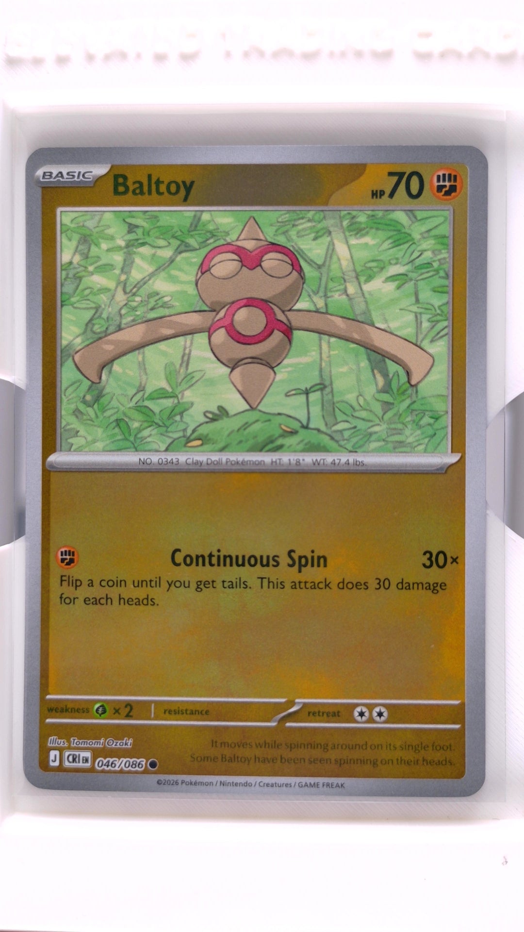 #46 Baltoy Reverse Holo Common - front