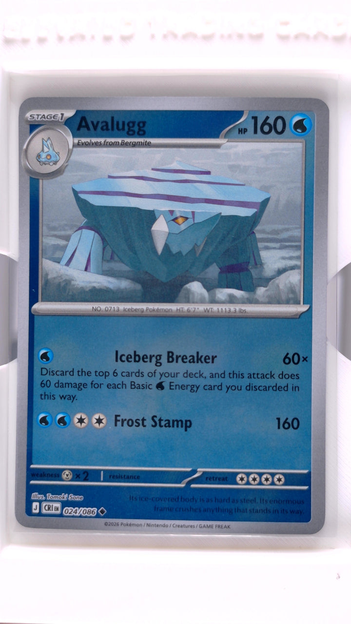 Pokémon: Mega Evolution — Chaos Rising Avalugg #024/086 Uncommon Reverse Holo — Front