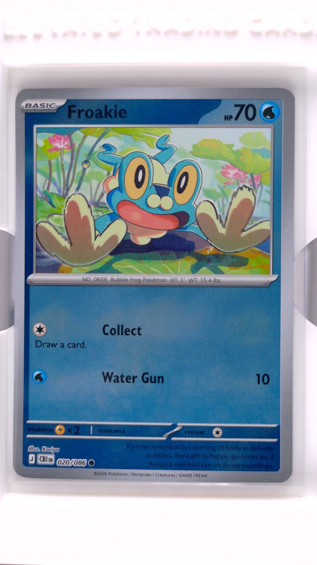 #20 Froakie Reverse Holo Common - front