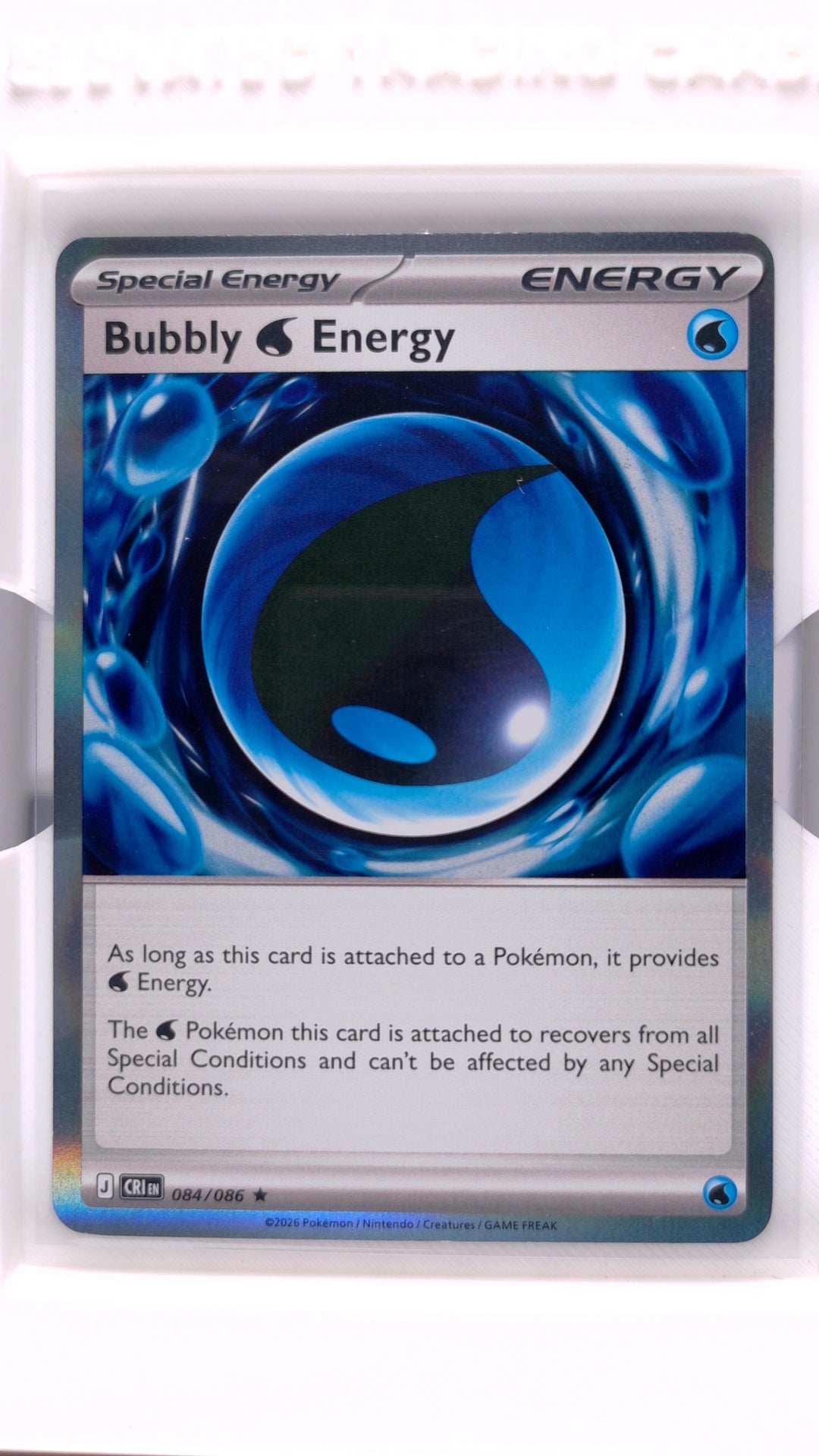 #84 Bubbly Water Energy Holo Rare - front