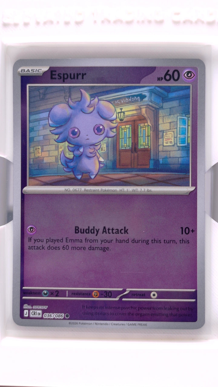 Pokémon: Mega Evolution — Chaos Rising Espurr #036/086 Common Reverse Holo — Front