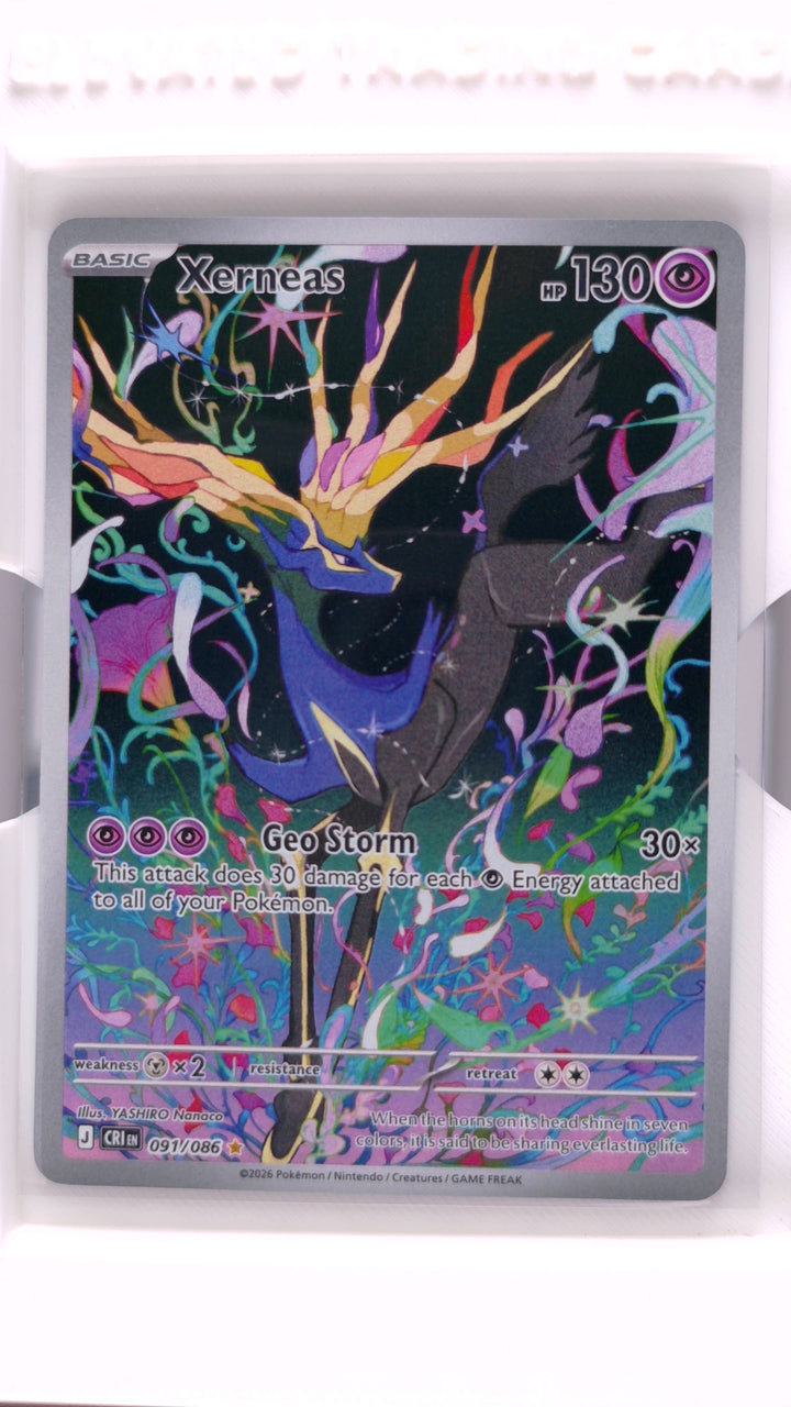 Pokémon: Mega Evolution — Chaos Rising Xerneas #091/086 Illustration Rare — Front