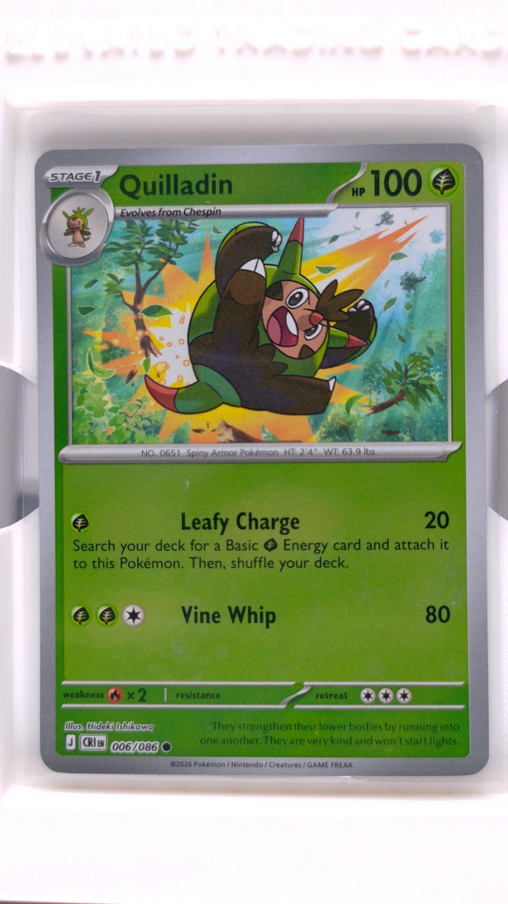 Pokémon: Mega Evolution — Chaos Rising Quilladin #006/086 Common Reverse Holo — Front