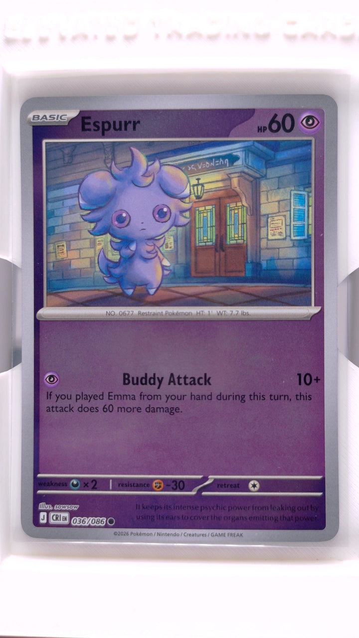 Pokémon: Mega Evolution — Chaos Rising Espurr #036/086 Common Reverse Holo — Front