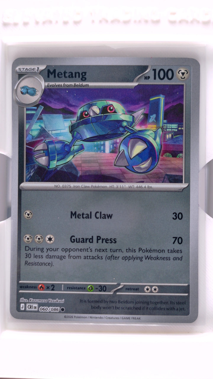 Pokémon: Mega Evolution — Chaos Rising Metang #060/086 Common Reverse Holo — Front