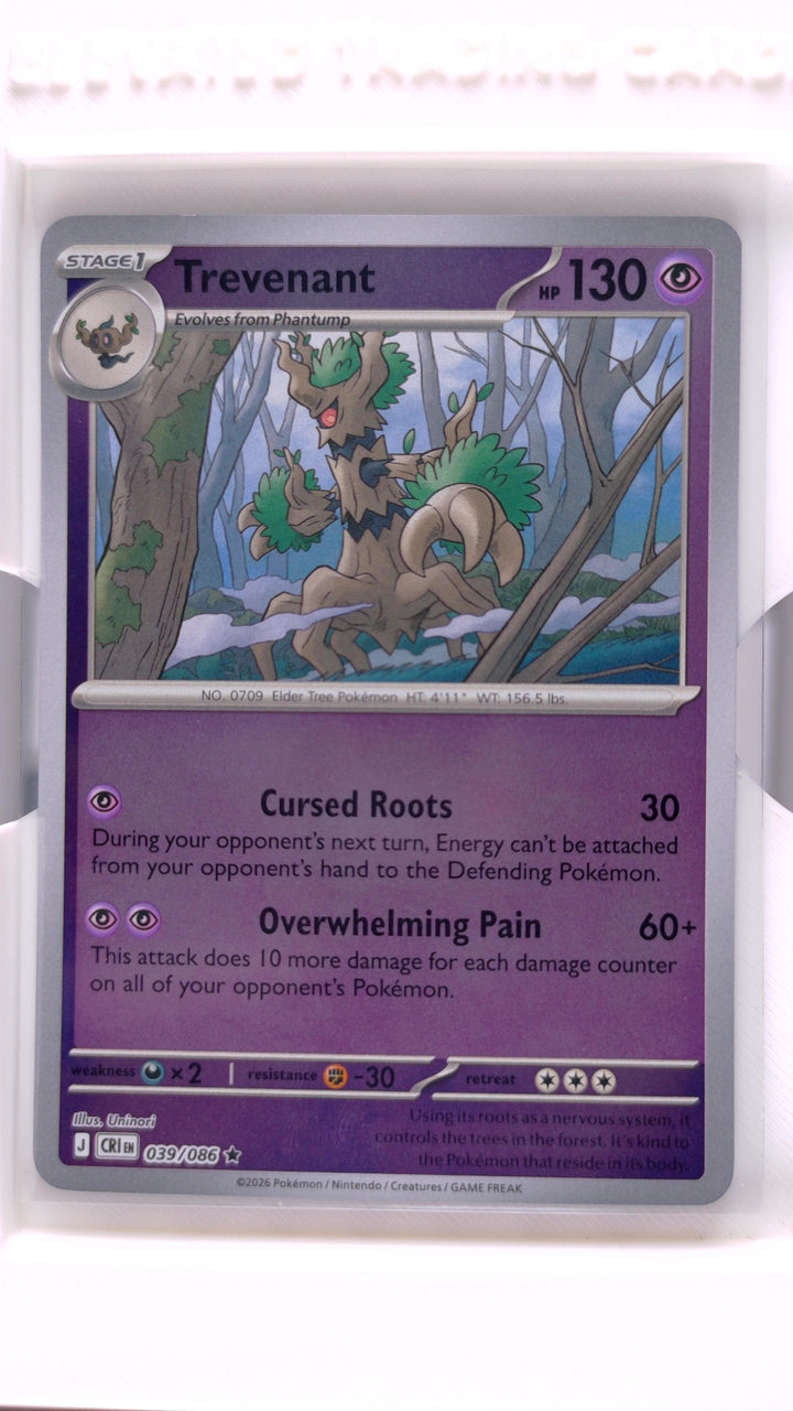 Pokémon: Mega Evolution — Chaos Rising Trevenant #039/086 Rare Reverse Holo — Front