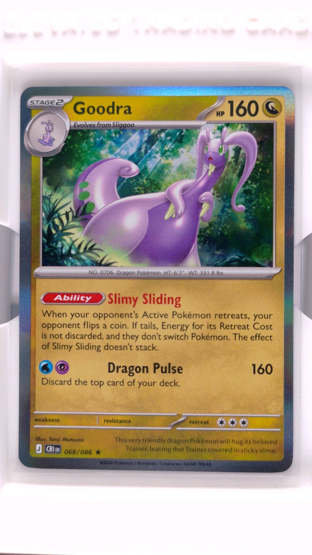 #68 Goodra Holo Rare - front