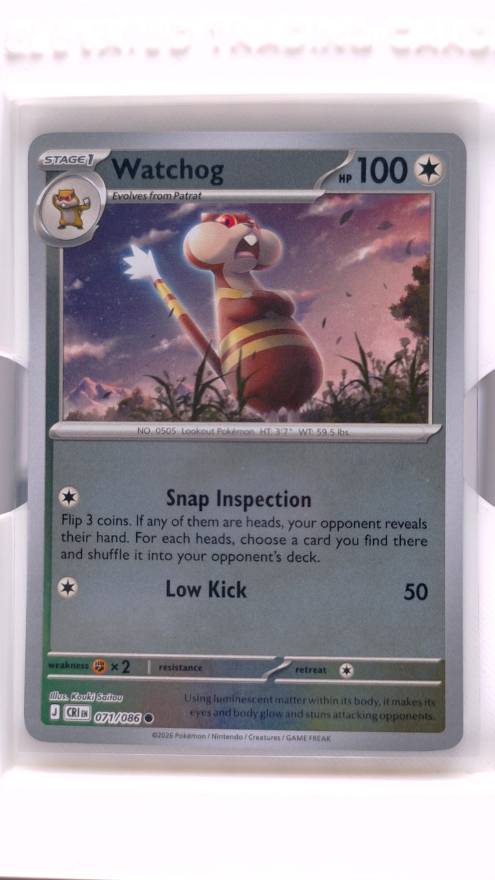 Pokémon: Mega Evolution — Chaos Rising Watchog #071/086 Common Reverse Holo — Front