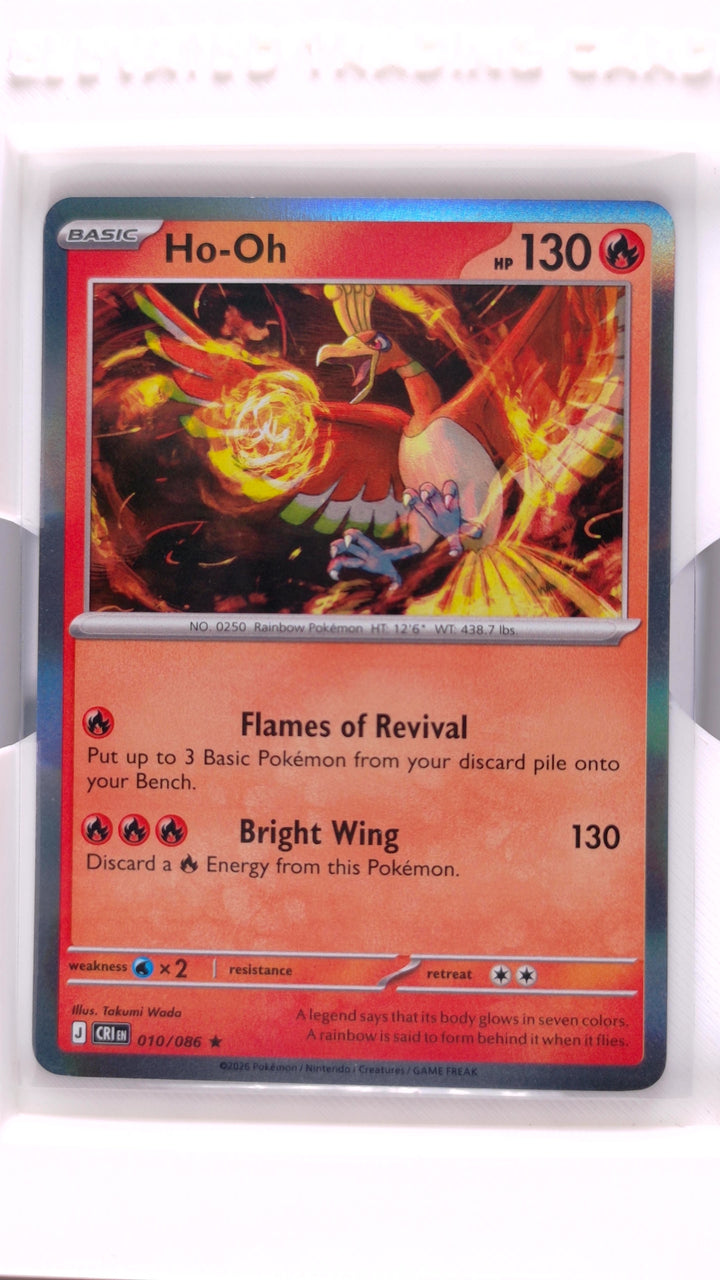 Pokémon: Mega Evolution — Chaos Rising Ho-Oh #010/086 Rare Holo — Front
