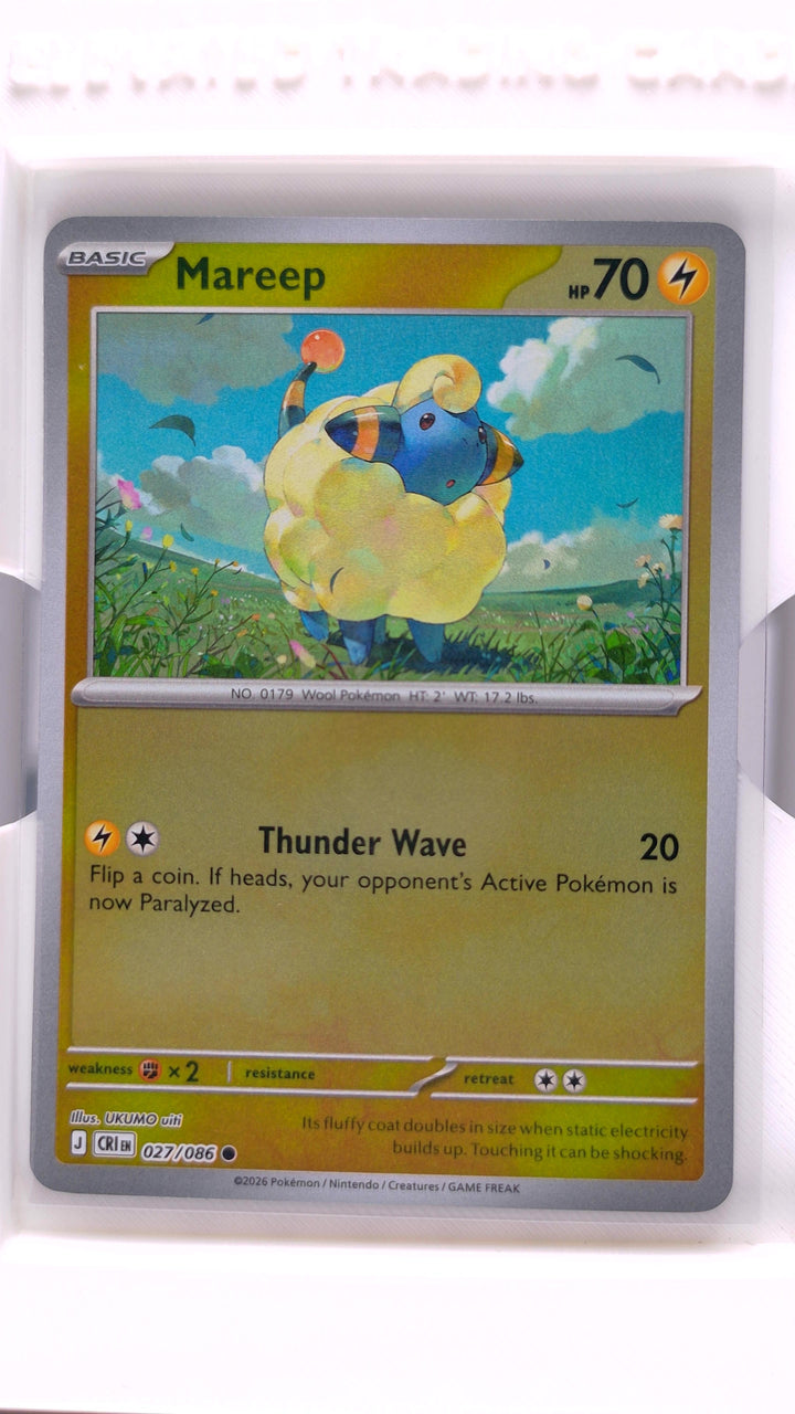 Pokémon: Mega Evolution — Chaos Rising Mareep #027/086 Common Reverse Holo — Front