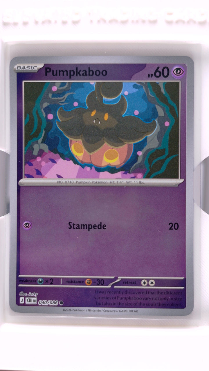 Pokémon: Mega Evolution — Chaos Rising Pumpkaboo #040/086 Common Reverse Holo — Front