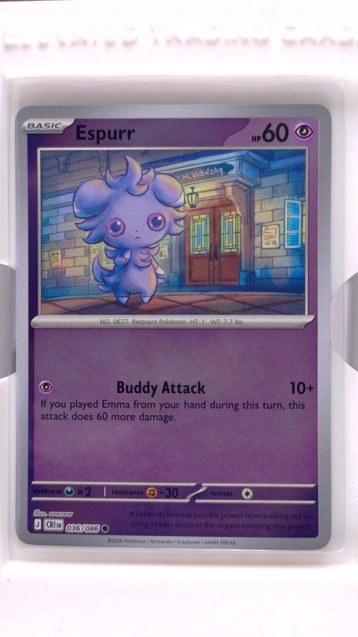 Pokémon: Mega Evolution — Chaos Rising Espurr #036/086 Common Reverse Holo — Front