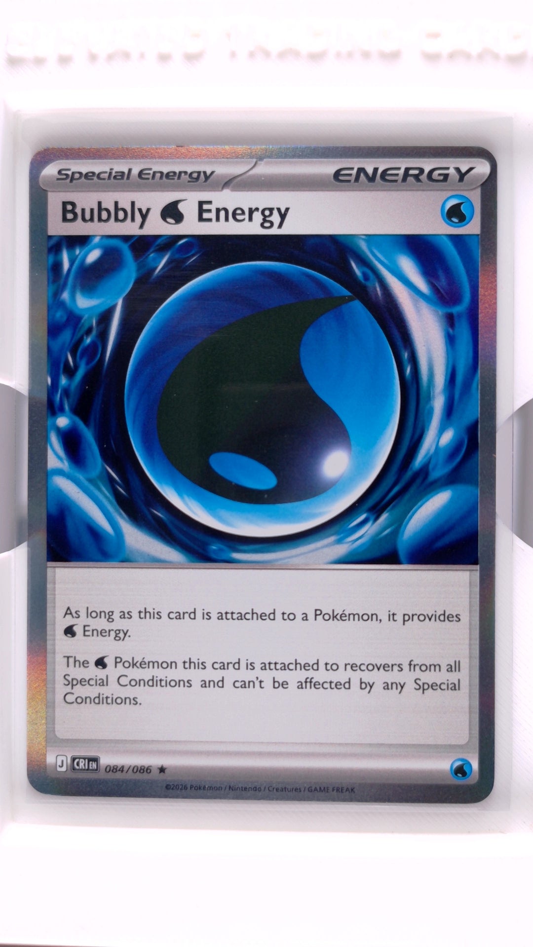 #84 Bubbly Water Energy Holo Rare - front