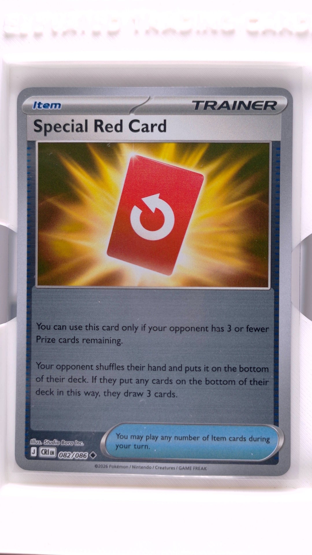 #82 Special Red Card Reverse Holo Uncommon - front